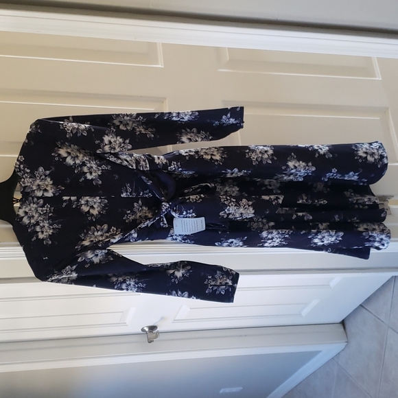 Gal Meets Glam Vienna Floral Midi Tie Dress size 0 NWT - Picture 11 of 12